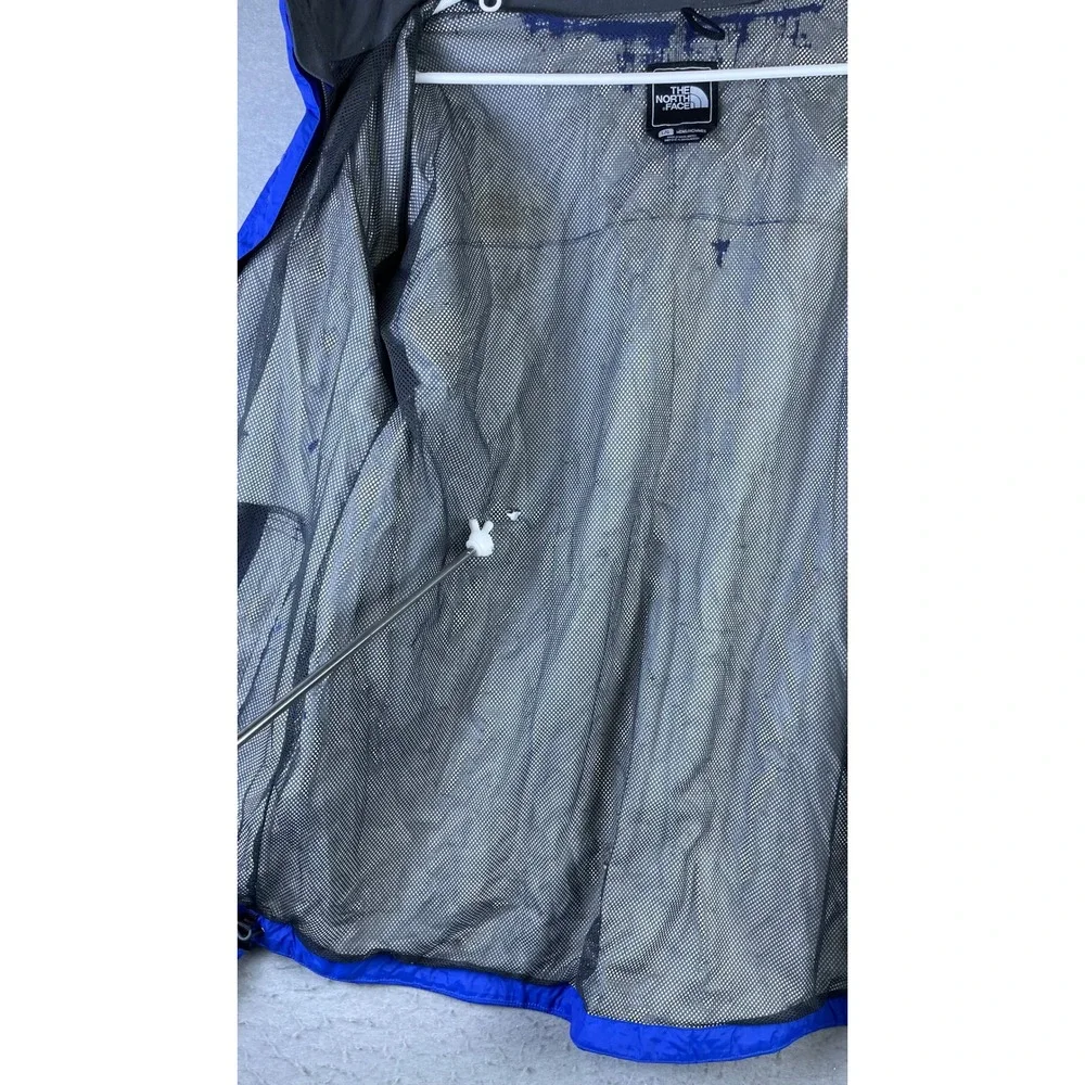 The North Face Rain Jacket Mens L Blue Good HyVent Hooded Waterproof Shell